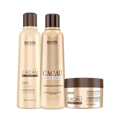 Imagem de Richée Cacau Power Nutri Shampoo 250ml + Condicionador 250ml + Máscara 250g