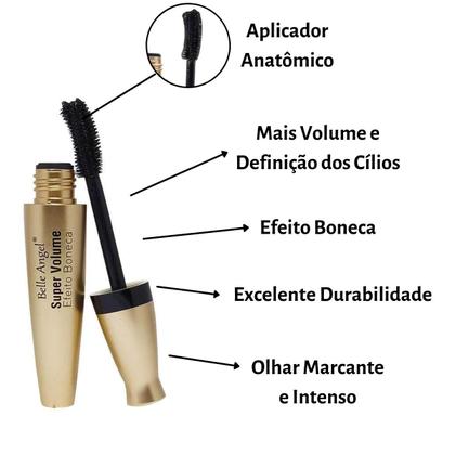Imagem de Rimel Super Volume Efeito Boneca Mascara de Cílios 18ml Belle Angel