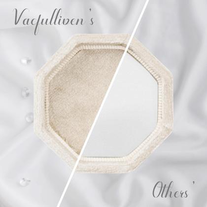 Imagem de Ring Box Vacfulliven Velvet Wedding 2 Slots Champagne