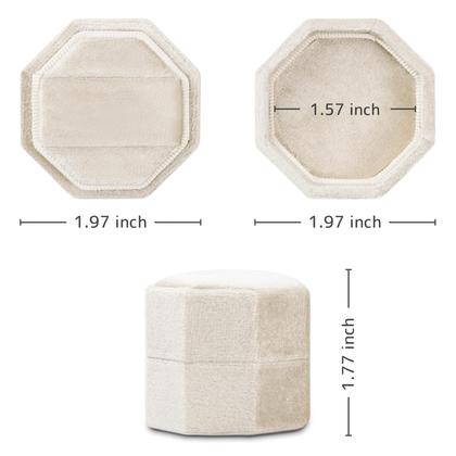 Imagem de Ring Box Vacfulliven Velvet Wedding 2 Slots Champagne