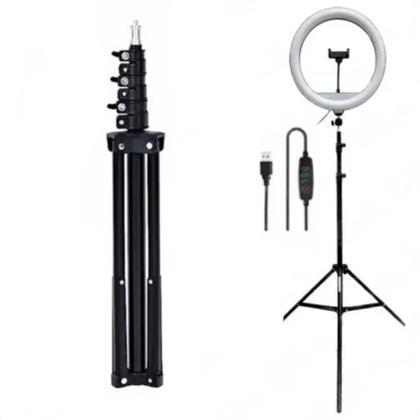 Imagem de Ring Light 10 12 14 Polegadas com Tripé 2.1M Profissional