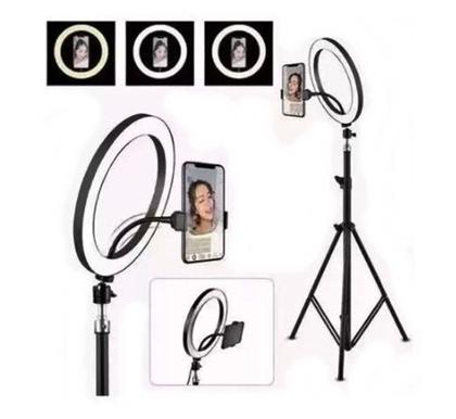 Imagem de Ring Light 10 Polegadas 26Cm com Suporte de Celular e Tripé de 2.10mts