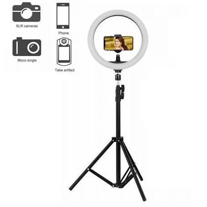 Imagem de Ring Light 10 Polegadas com Tripé e Suporte para Celular