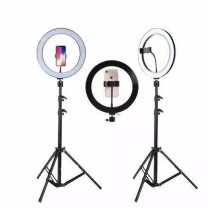Imagem de Ring Light 10 Polegadas com Tripé e Suporte para Celular