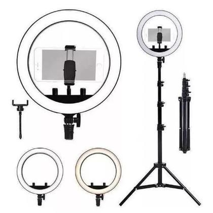 Imagem de Ring Light 10 Polegadas Iluminador Portátil 26Cm + Tripé 2M