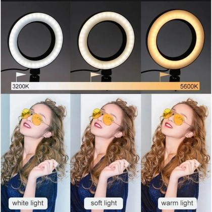 Imagem de Ring Light 10 Polegadas Tripe com Suporte Celular 26cm