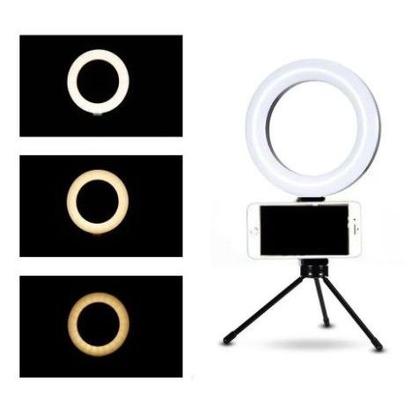 Imagem de Ring Light 10 Polegadas Tripe com Suporte Celular 26cm