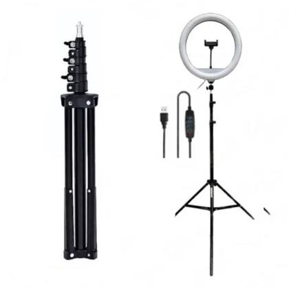 Imagem de Ring Light 14 Polegadas com Tripé 2.1M Profissional