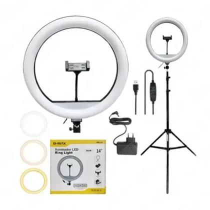 Imagem de Ring Light 14 Polegadas com Tripé 2.1M Profissional