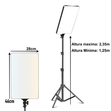 Imagem de Ring Light 19 Polegadas 55W Iluminador LED 3 Cores Bivolt Tripe 2mts