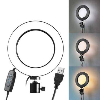 Imagem de Ring Light 26m Profissional Com Tripé 1,5 Youtuber Self