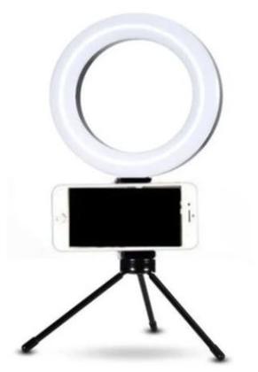 Imagem de Ring Light 6 Polegadas com Tripé de Mesa Usb Led ILuminador