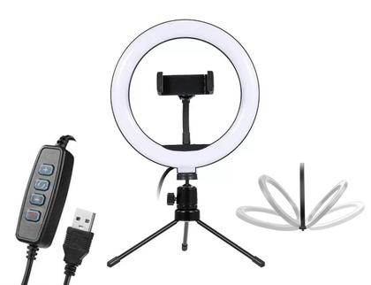 Imagem de Ring Light 8 Polegadas de Mesa com Suporte de Celular lle8