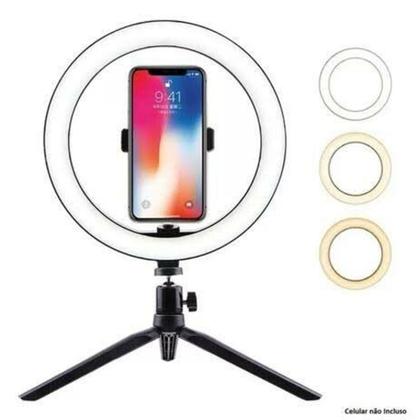 Imagem de Ring light 8 polegadas usb led com tripe de mesa - ley-271 - Lehmox