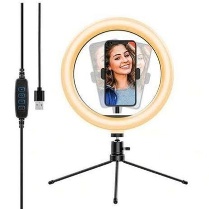 Imagem de Ring light 8 polegadas usb led com tripe de mesa - ley-271 - Lehmox