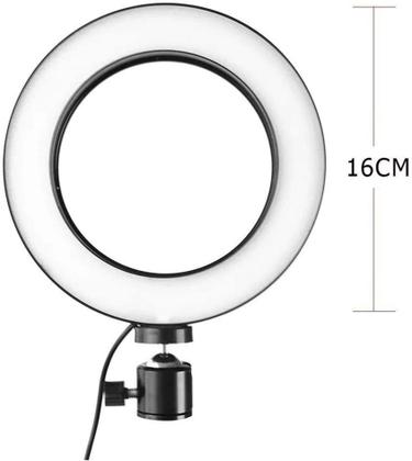 Imagem de Ring Light Anel De Selfie Iluminador Luz Led Tripé Mesa 16cm 6 Polegadas
