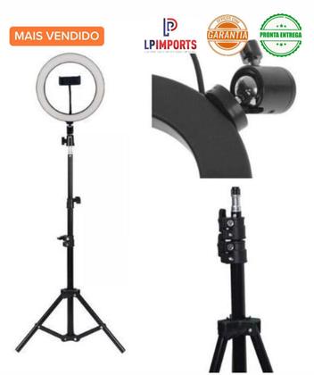 Imagem de Ring Light Aro Led 30Cm 12 Polegada + Tripe Cabo Usb E Suporte Celular Perfeito Video Foto Profissional