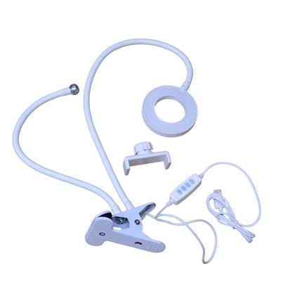 Imagem de Ring Light Articulável Para Celular C/Suporte De Mesa Branco