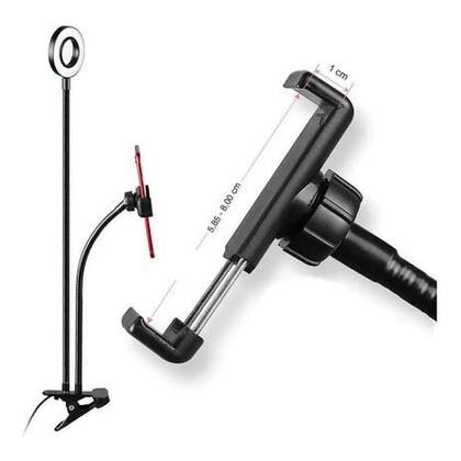 Imagem de Ring Light com Suporte Articulável de Mesa 6 Polegadas 6 Polegadas Iluminador De Led