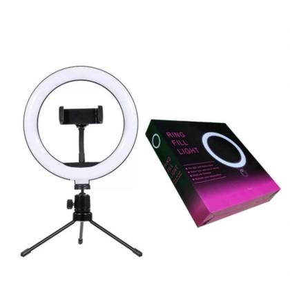 Imagem de Ring Light De Mesa 8Polegadas Suporte Movel De Celular