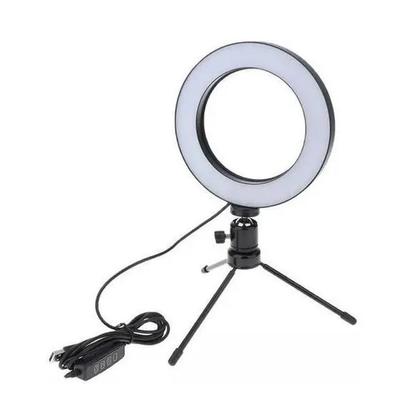 Imagem de Ring Light de Mesa Iluminador 6 Polegadas Led Tripé USB