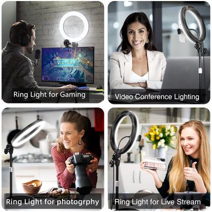 Imagem de Ring Light de Mesa Yarrashop 10,5 Polegadas com Suporte para Celular