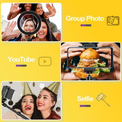 Imagem de Ring Light EMART 10 Polegadas com Suporte para Tripé e Celular