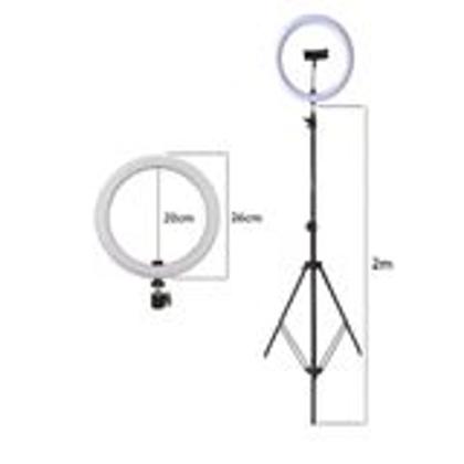 Imagem de Ring Light Iluminador 10" Polegada Com Tripé 2,10m Ajustável Profissional Kit 20 Unidades