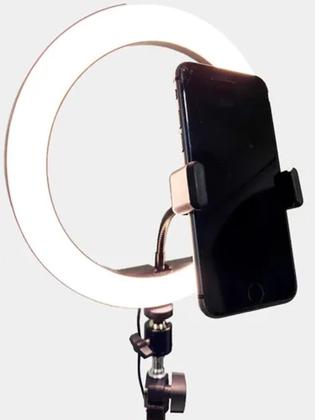Imagem de Ring Light Iluminador 10 Polegadas Anel 26Cm com tripé de 2.10mts e Suporte de Celular