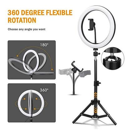 Imagem de Ring Light Iluminador 26cm 10 Polegadas + Tripé Completo