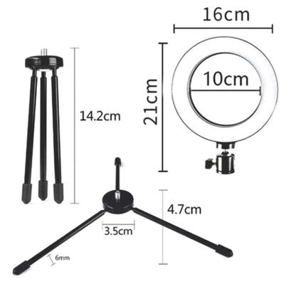 Imagem de Ring Light Iluminador De Led Com Tripé 6 polegadas