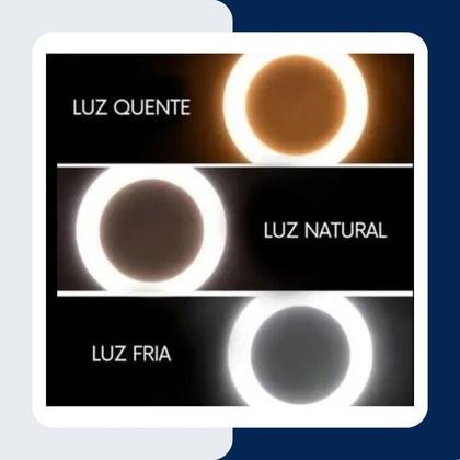 Imagem de Ring Light Led De Mesa Com Usb E Apoio Para Celular