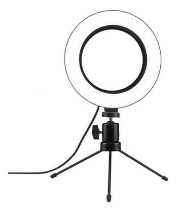 Imagem de Ring Light Led Mesa Iluminador Pequena Tripé 6 Polegada 16Cm