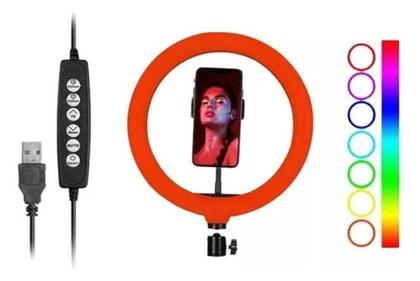Imagem de Ring Light Led Rgb Colorido 20 Centimetros+Mini Tripe