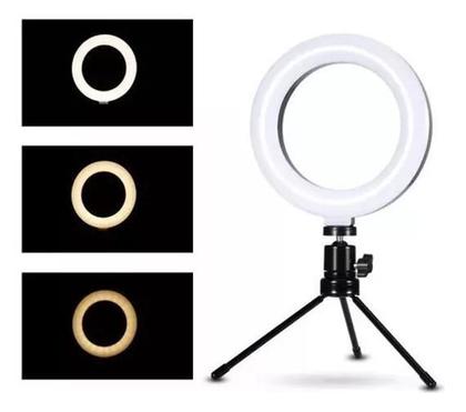 Imagem de Ring Light Led Rgb Colorido 20 Centimetros+Mini Tripe