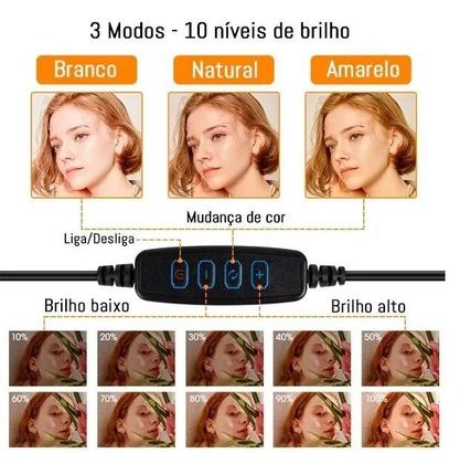 Imagem de Ring Light, Led Selfie 8 Com Tripé Luz P Celular Blogueira