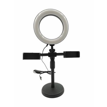 Imagem de Ring Light Mesa 6 Polegadas com 2 Suportes Celular Ajustável