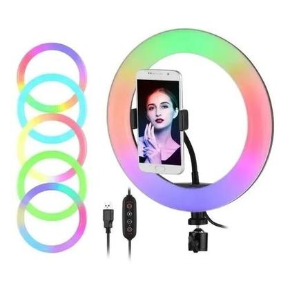 Imagem de Ring Light RGB 33cm 13 Polegadas com Tripé 2m t