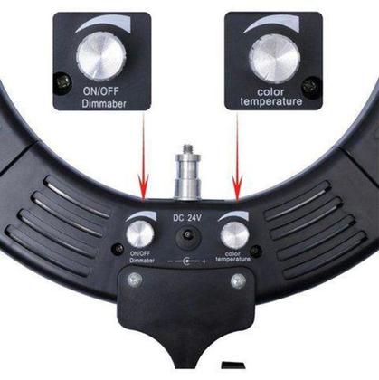 Imagem de Ring Light Tomate Rl18 80w 448 Leds 48cm + Sup Celular + Tripe