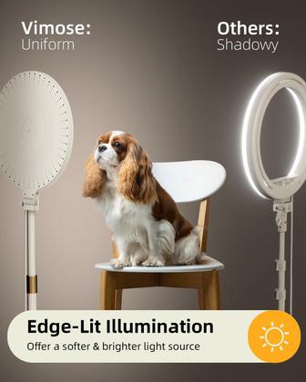 Imagem de Ring Light Vimose 10,5 Polegadas com Suporte para Celular - Branco