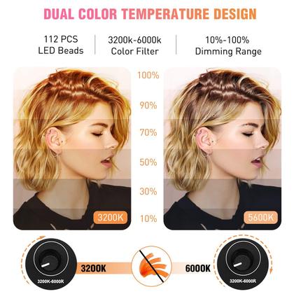 Imagem de Ring Light Yesker LED 18 Polegadas com Tripé de 73 Polegadas