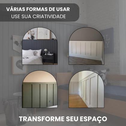 Imagem de Ripas Shiplap Kit Com 20 Und Mdf Cru Para Decorações 90x10