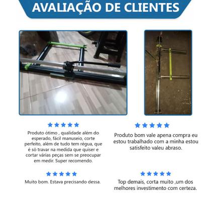 Imagem de Riscadeira Cortador Piso Guia Laser Rolamentada Profissional 100cm + Nfe