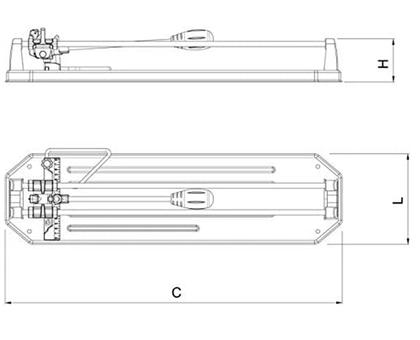 Imagem de Riscadeira E Cortador De Ceramica Porcelanatos E Azulejos TEC-50