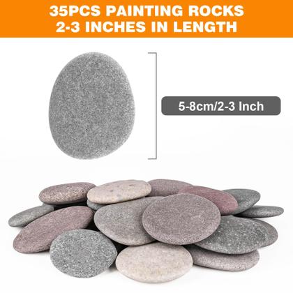Imagem de River Rocks para pintar dojobkinb 35 unidades grandes de 5-7 cm