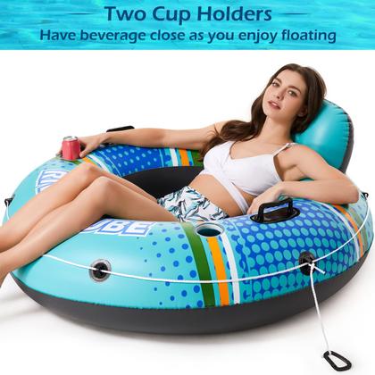 Imagem de River Tube Float Jasonwell inflável pesado com porta-copos