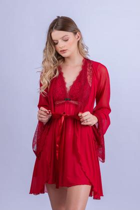 Imagem de Robe de Renda e Tule Curto - Stella Bernardi