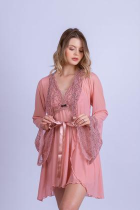 Imagem de Robe de Renda e Tule Curto - Stella Bernardi