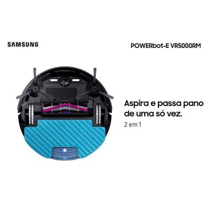 Imagem de Robô Aspirador 2 em 1 Samsung Powerbot-E VR5000RM, Aspira e Passa Pano, Wi-Fi, App Smart Things, Preto - VR05R5050WK/AZ