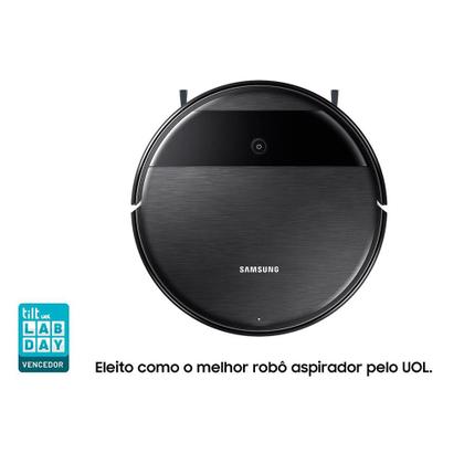 Imagem de Robô Aspirador 2 em 1 Samsung Powerbot-E VR5000RM, Aspira e Passa Pano, Wi-Fi, App Smart Things, Preto - VR05R5050WK/AZ